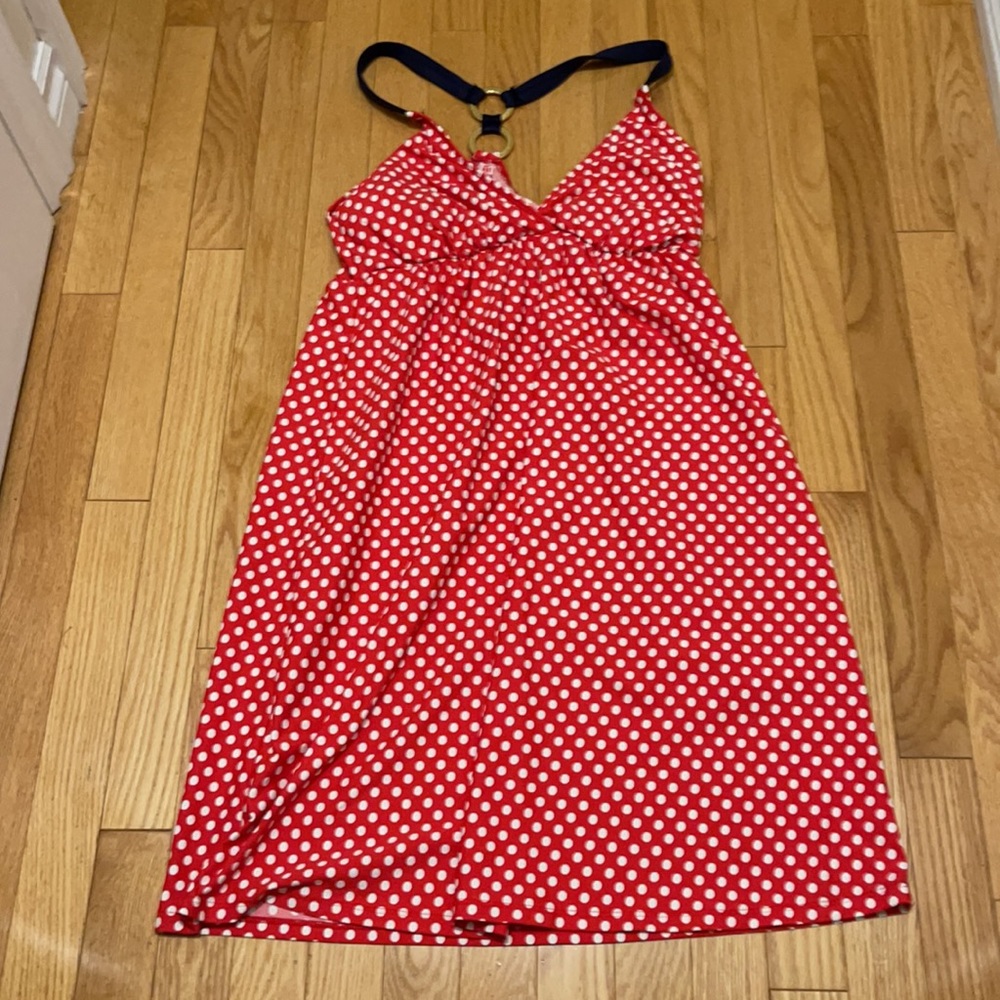 Tommy Hilfiger polka dot  cover up swim dress size large.
